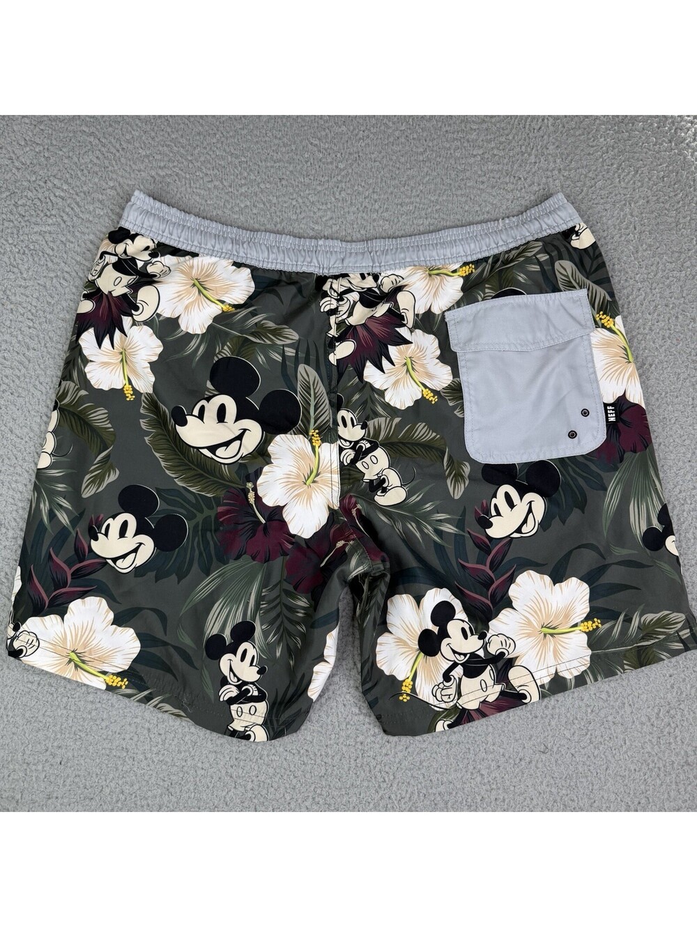 Neff Disney Mickey Mouse Floral Swim Board Mickey Shorts Men's Size XL (36x8)